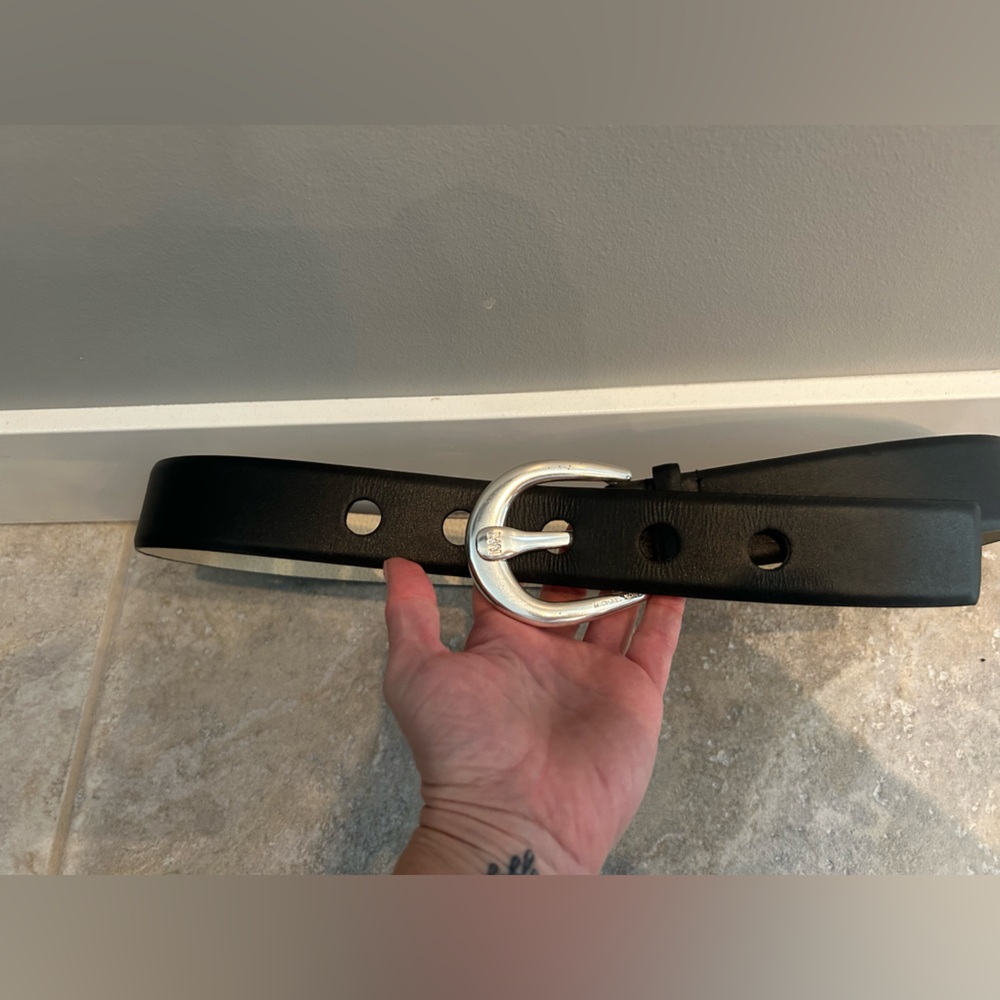 Michael kors black leather belt- size women’s large